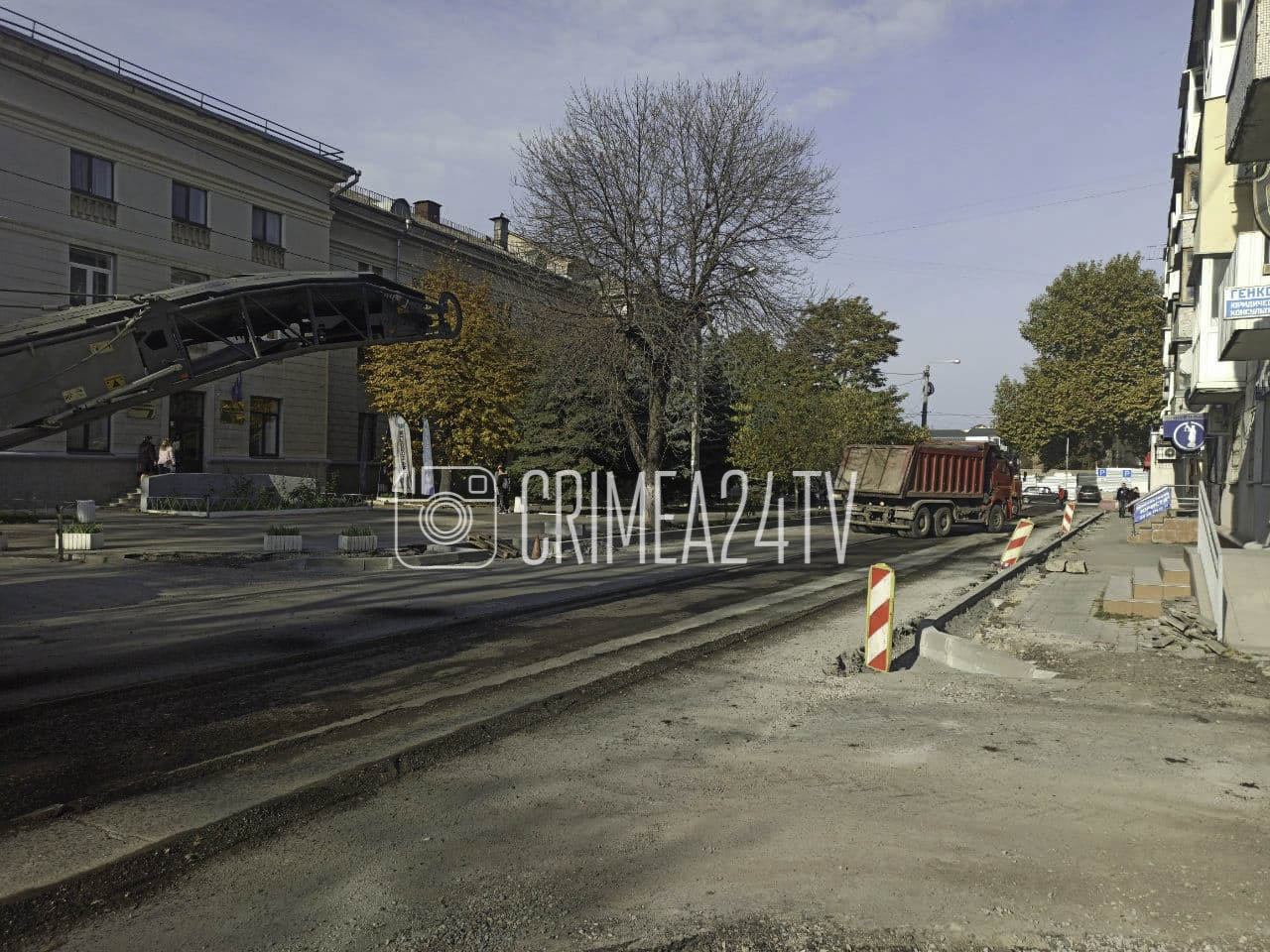 В Симферополе из-за ремонта перекрыли одну из центральных улиц. Фото