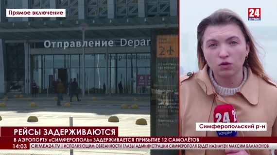 В международном аэропорту «Симферополь» задерживается прибытие двенадцати самолётов